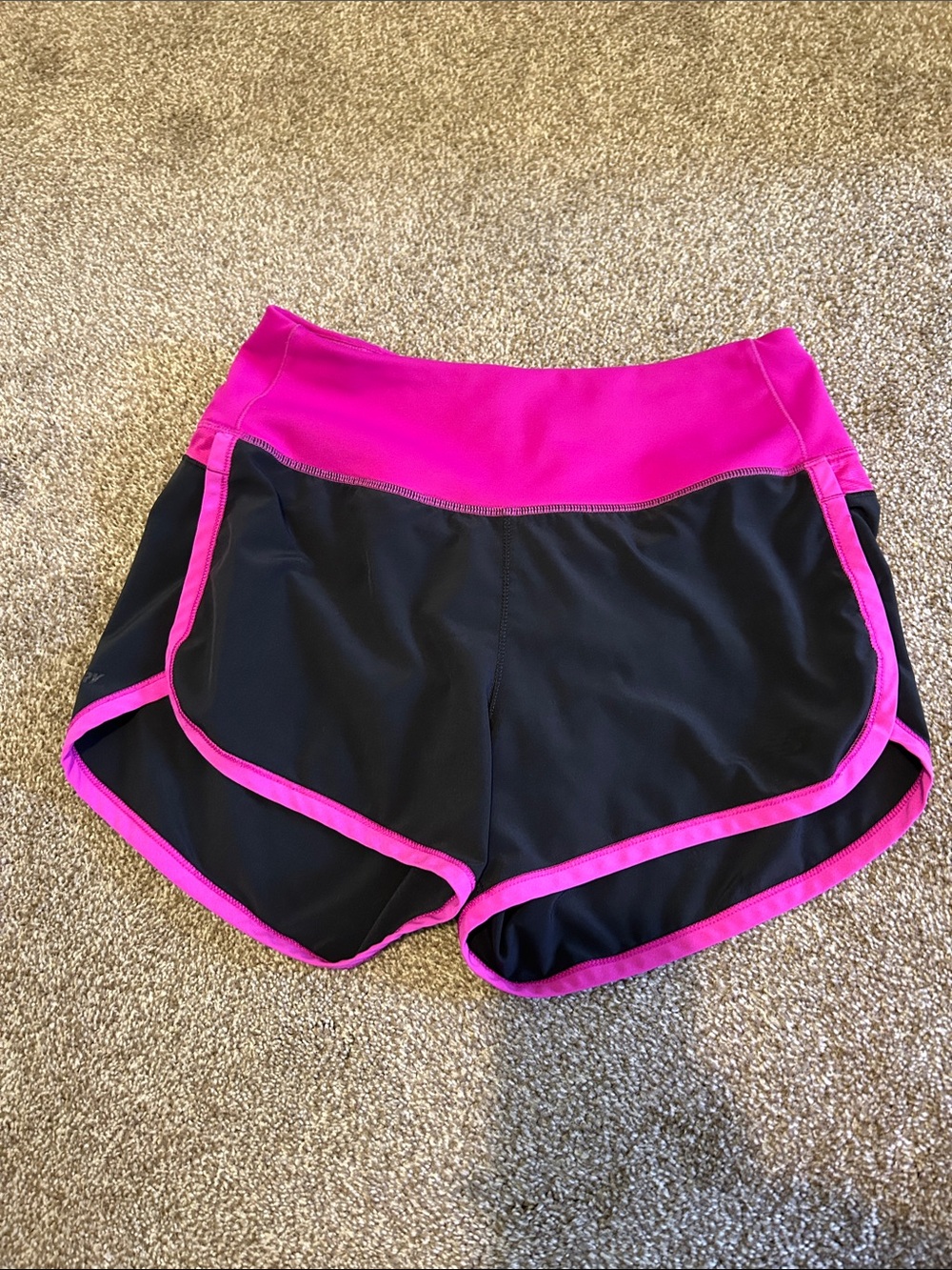 New Balance Black Shorts with Hot Pink Trim